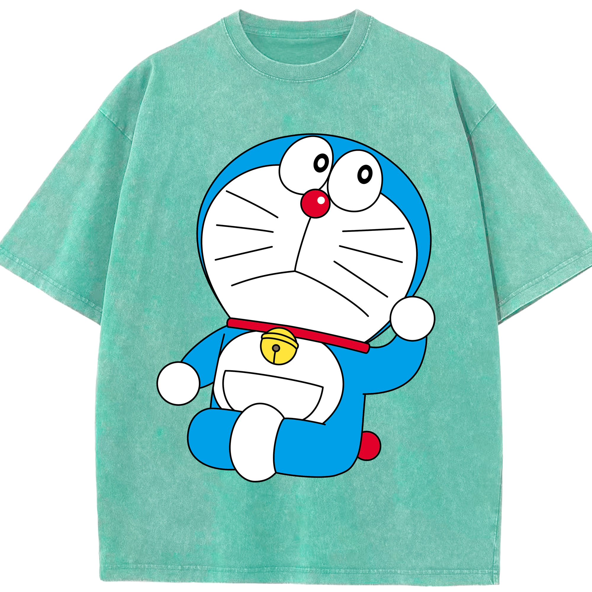 （画像用） ドラえもん Doraemon 綿100% ヴィンテージ風 半袖Tシャツ（フロントプリント）